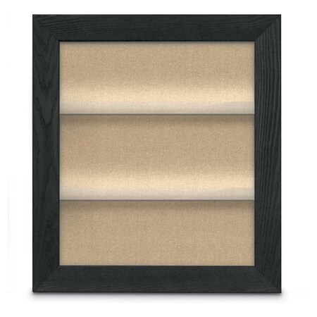 United Visual Products Indoor Enclosed Combo Board, 42"x32", White Frame/Grey & Cork UVCB4232W-GREY-CORK